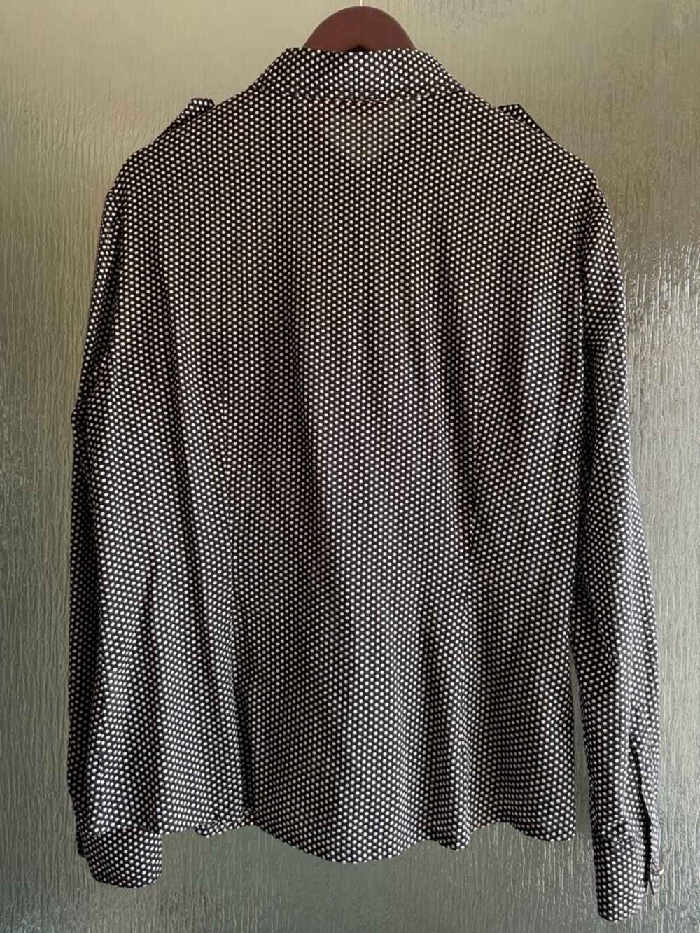 Tory Burch Black and White Dot Print Utility Shirt - Picture 4 of 4
